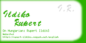 ildiko rupert business card