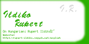 ildiko rupert business card